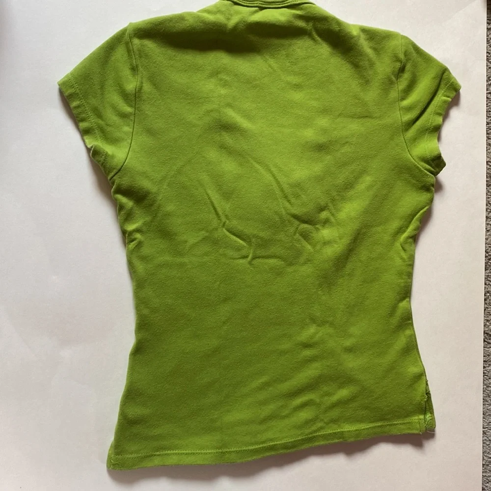 NY & CO Y2K Green Cropped Shirt Top - Picture 3 of 3